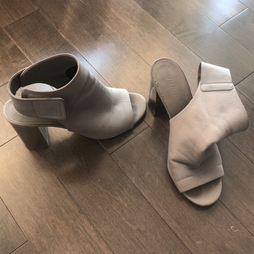 Vince peep toe booties